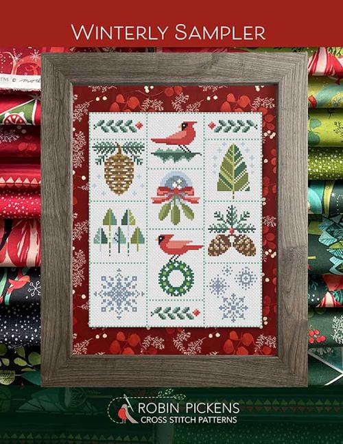 Winterly Sampler Cross Stitch Pattern by Robin Pickens