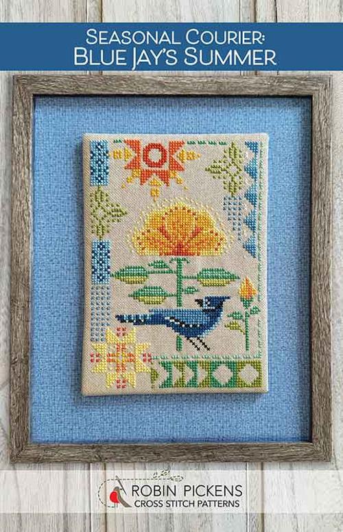 Seasonal Courier: Blue Jay's Summer Cross Stitch Pattern by Robin Pickens