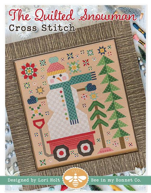 The Quilted Snowman Cross Stitch Pattern by Lori Holt