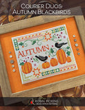 Courier Duos Autumn Blackbirds Cross Stitch Pattern by Robin Pickens
