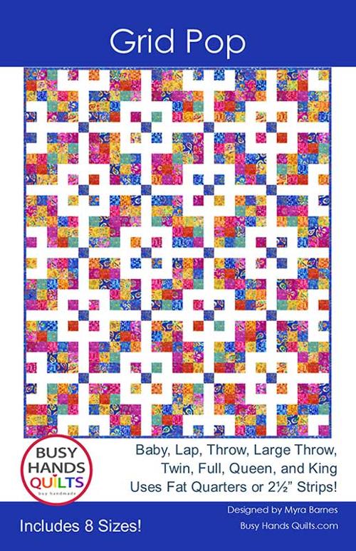 Grid Pop Quilt Pattern by Busy Hands Quilts