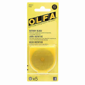 Olfa 45MM Rotary Blade- 5 Pack
