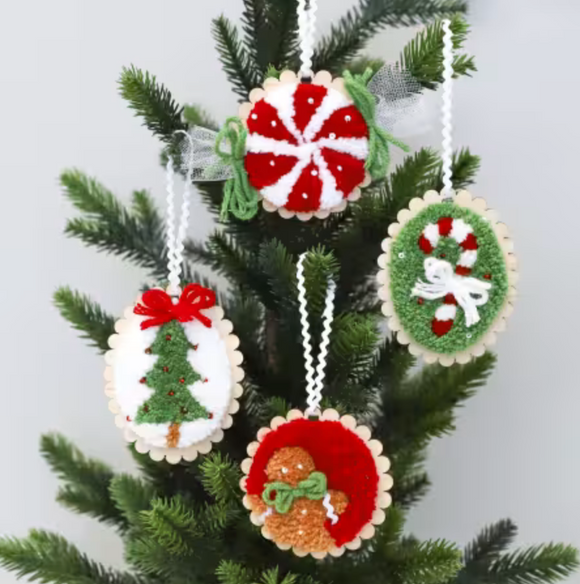 Cozy Christmas Ornaments Punch Needle Kit by Kimberbell
