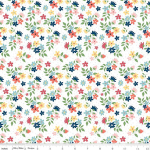 Sew Much Fun Floral White by Echo Paper Co. For Riley Blake
