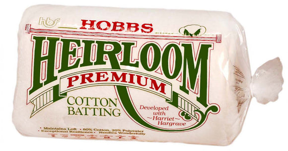 Hobbs Batting Heirloom Premium Cotton Blend 120in x 120in